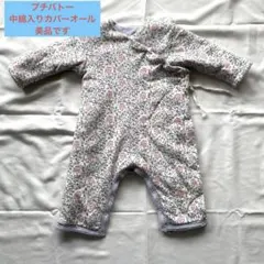 プチバトー花柄中綿入りカバーオール