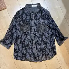 B.R.G. ペイズリー柄 五分袖シャツ　プリングス株