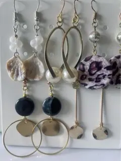 ハンドメイドピアス　5点　まとめ売り