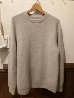 URBAN RESEARCH DOORS ハミルトンラムズウールニット　ベージュ