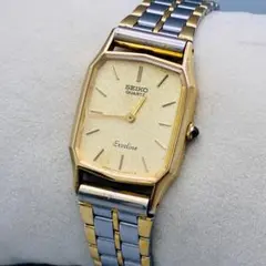 稼働品 SEIKO エクセリーヌ 8420-5750 コンビ レディース腕時計