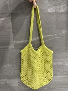 GU メッシュニットバッグ イエロー 黄緑