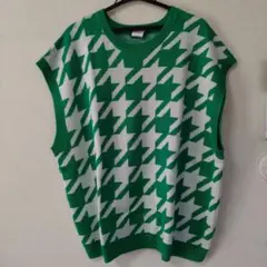 improves ハウンドトゥース ノースリーブベスト