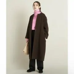 BEAUTY&YOUTH MANTECO ノーカラーロングコート M