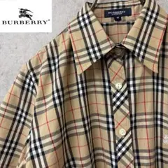 【激レア】Burberry バーバリー　半袖シャツ　ノバチェック　完売モデルのサムネイル