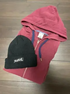 エックスガールジップアップパーカー