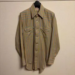 WRANGLER【usa製70s】ウエスタンシャツ　白タグ　ストライプ