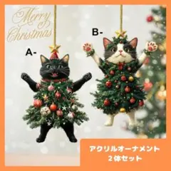 mammy様　専用　２セット　　猫デザイン アクリルオーナメント