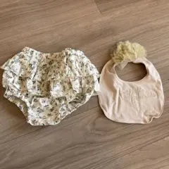 新品coto cotte スタイ&フリルブルマセット　女の子　花柄　ピンク