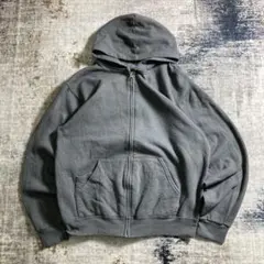 00s フルーツオブザルーム 無地 ジップパーカー グレー 短丈 ボックス