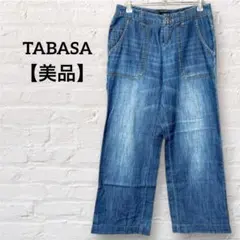 【美品】TABASA タバサ デニムワイドパンツ ジーパン