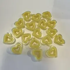 ハート型イエロービーズ 18個