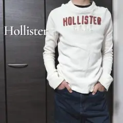 Hollister ワッフルフロント刺繍ロゴ 長袖カットソー プルオーバー