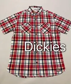 Dickies ディッキーズ チェック柄 半袖シャツ リネン混　美品　M
