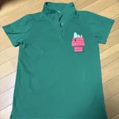 SNOOPY スヌーピー ポロシャツ グリーン 半袖
