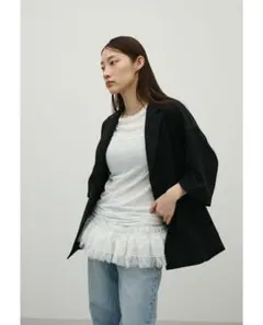 STYLEMIXER ホワイト 半袖シアーTシャツ　Fのサムネイル