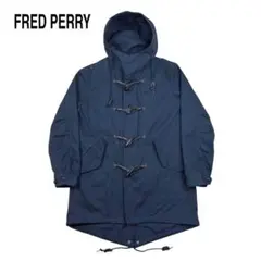 FRED PERRY ダッフル モッズコート ロゴ 刺繍 ブラック Lのサムネイル