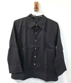 GALERIE VIE ブラック 7分袖シャツ　綿100%　黒