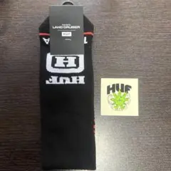新品 HUF 靴下 TOYOTA LAND CRUISERコラボ ステッカー付き