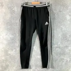 adidas トラックパンツ スキニー ブラック ロゴ スリーライン - メルカリ