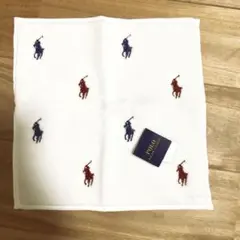 POLO ポロ馬刺繍 タオルハンカチ