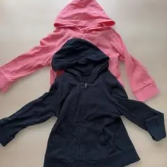 フード付きトレーナー 2色セット 90