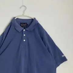 90s~ ヴィンテージ レトロ 古着 半袖ポロシャツ ウールリッチ 無地 ブルーのサムネイル
