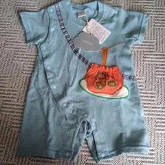 タグ付き　futaruta 水色ロンパース 70cm