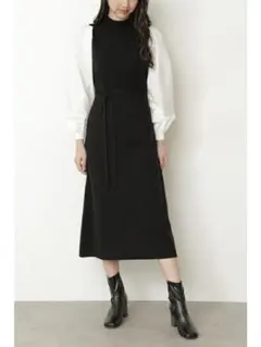 FREE'S MART 布帛ドッキングロングニットワンピース