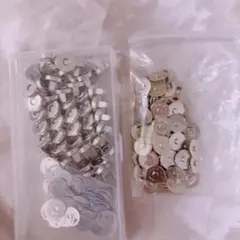 磁気ボタン 差込式 留め具 DIY 手作り 50組 (シルバー, 14mm)