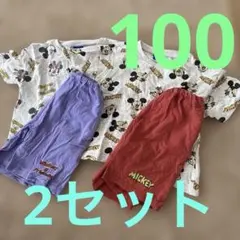 ミッキー＆フレンズ ミッキー 100 Tシャツ ハーフパンツ セット