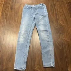 GU ライトブルー スキニーパンツ　130