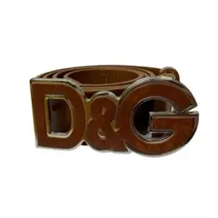 美品/DOLCE&GABBANA/DGロゴベルト/茶/メンズ／レザー/箱付き 2025年最新】D&G ／ Dolce＆Gabbana 素材：本革 メンズ ベルトの