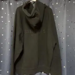 正規品！激安‼️ESSENTIALS フード付きパーカー M ブラック