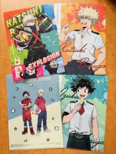 僕のヒーローアカデミア 緑谷出久 爆豪勝己 クリアファイル 5種セット