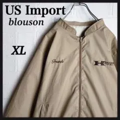 US 古着 ヴィンテージ ブルゾン XL ベージュ 企業系 ジャンパー USA製
