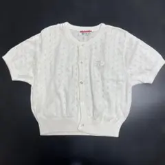 【美品】ミキハウス カーディガン 100cm 白 ホワイト