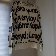 Everyday Laugh ロゴプリント トレーナー