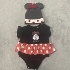 Disney ミニーマウスロンパース 70-80 帽子