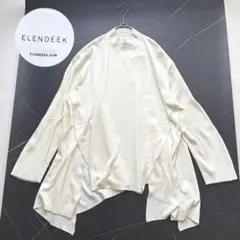 ELENDEEK アシンメトリー 変形 ウール ニット F 白 ハイネックのサムネイル