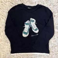 【中古品】COMME CA ISM スニーカーTシャツ 130A