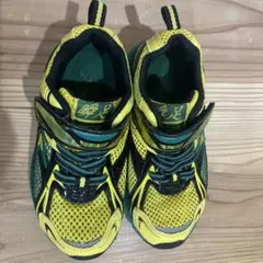 キッズ スニーカー イエロー ブラック 瞬足