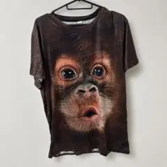 美品 オランウータン フォトプリント Tシャツ Lサイズ