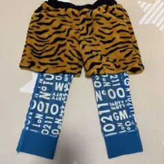 PARTY PARTY トラ柄 フェイクレイヤード パンツ