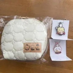 ちいかわ ココス　キルティング風ポーチ ラバーキーホルダー ちいかわ ラッコ