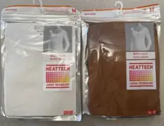 新品　ユニクロ　ヒートテック UネックT 八分袖 襟元シームレス Ｍ　2点セット