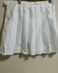 ホワイト プリーツスカート　白