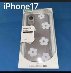ELECOM iPhone17 ソフトケース 花柄　ホワイト674