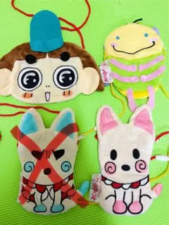 おじゃる丸 ぬいぐるみポシェット【おじゃる丸、電ボ、ニコリン坊】3点セット