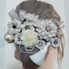 つまみ細工髪飾り成人式結婚式七五三